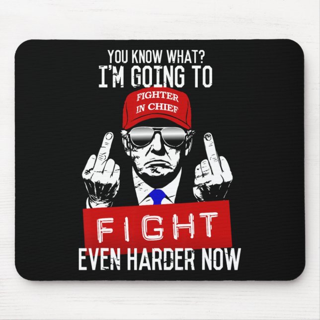 Mousepad Donald Trump Middle Finger Flipping Off Pro Republ (Frente)