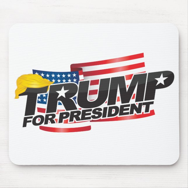 Mousepad Donald Trump Para Presidente (com cabelo) (Frente)