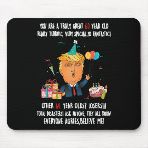 Mousepad Donald Trump Presidente Funny 60º aniversário Trum