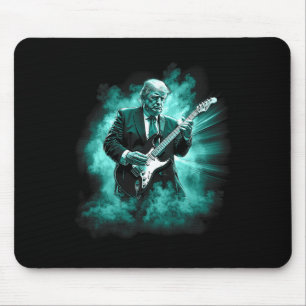 Mousepad Donald Trump Tocando Guitarra Elétrica de Rock _1