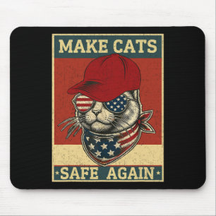 Mousepad Donald Trump Torna os Gatos Seguros Novamente Chap