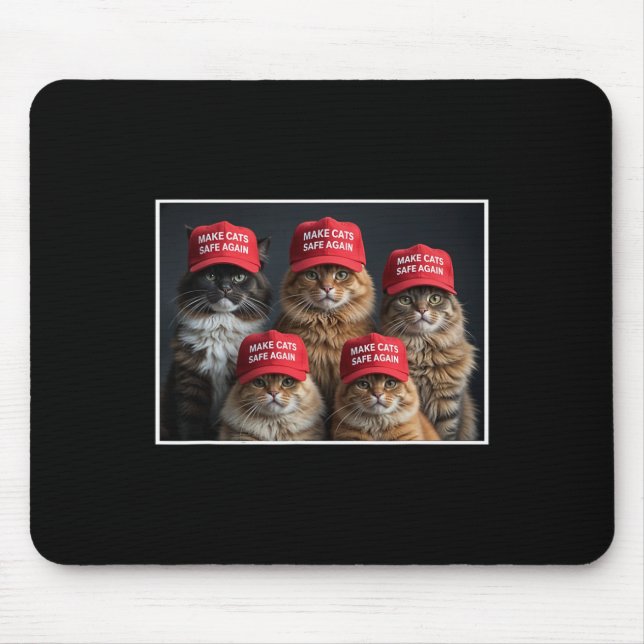 Mousepad Donald Trump Torna Os Gatos Seguros Novamente Red  (Frente)