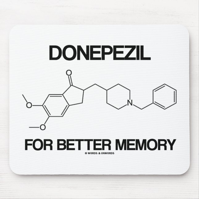 Mousepad Donepezil Para Melhor Memória (Molécula Química) (Frente)