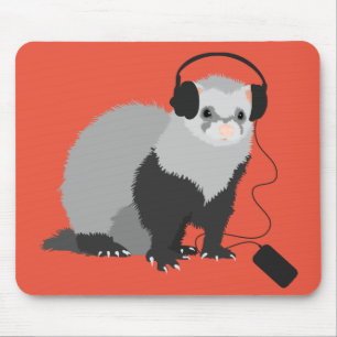 Mousepad Doninha engraçada do melómano