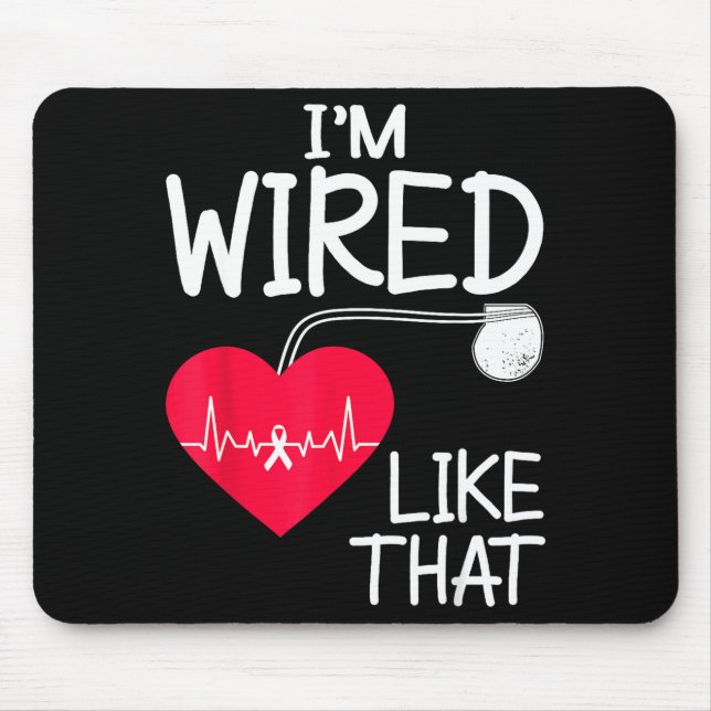 Mousepad Dono de marca-passo engraçado Sobrevivente de ciru (Frente)