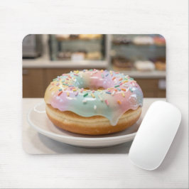 Mousepad Donut com Revestimento de Vidro Pastel Caprichoso