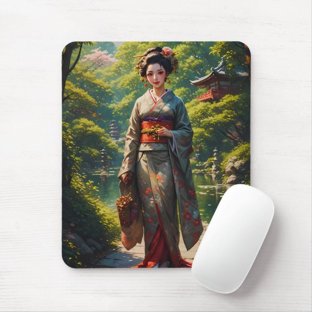 Mousepad Donzela do Jardim Verde (Com mouse)