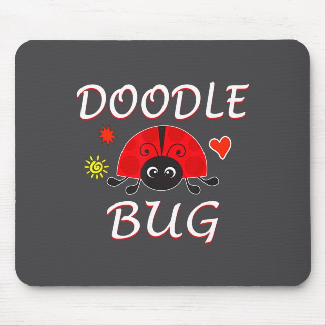 Mousepad Doodle Bug Funny Doodle Ladybug  (Frente)