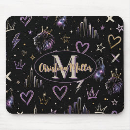 Mousepad Doodle Cósmico Personalizado de Grafite Urbana