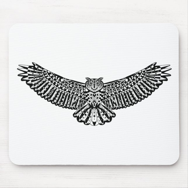 Mousepad Doodle da coruja (Frente)