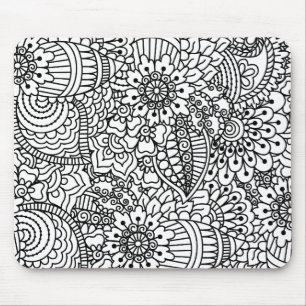 Mousepad Doodle da flor