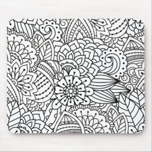 Mousepad Doodle do design da flor