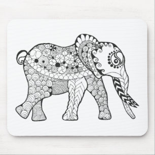 Mousepad Doodle do elefante
