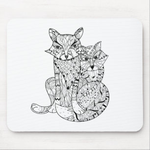 Mousepad Doodle do Fox de Boho