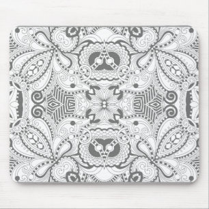 Mousepad Doodle do quadrado da flor