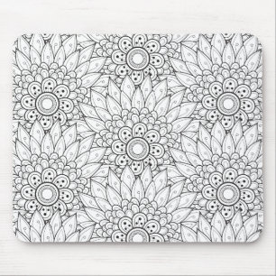 Mousepad Doodle floral do jardim