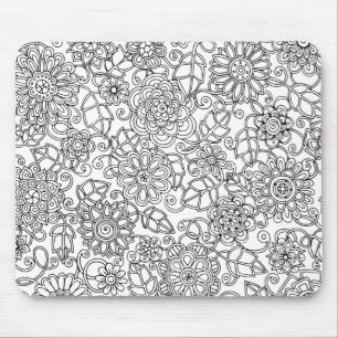 Mousepad Doodle floral étnico
