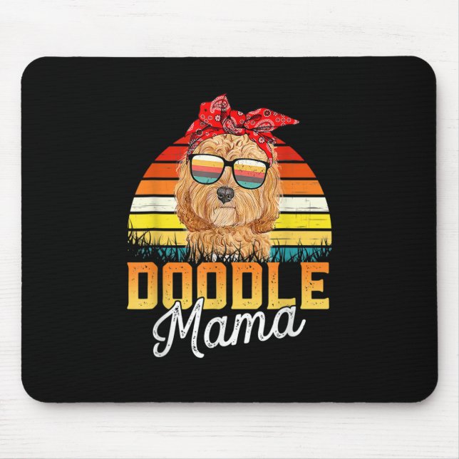Mousepad Doodle Mama Melhor Goldendoodle Mamãe Nunca Mãe da (Frente)