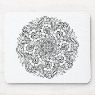 Mousepad Doodle redondo do design