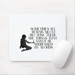 Mousepad Dor Silenciosa - Design de citação Emocional Minim