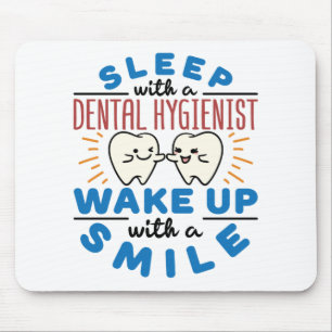 Mousepad Dorme com um Acordar de Higienista Dental Acima co