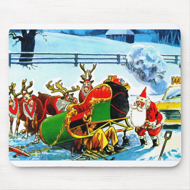 Mousepad Dormência e renas de Natal (Frente)