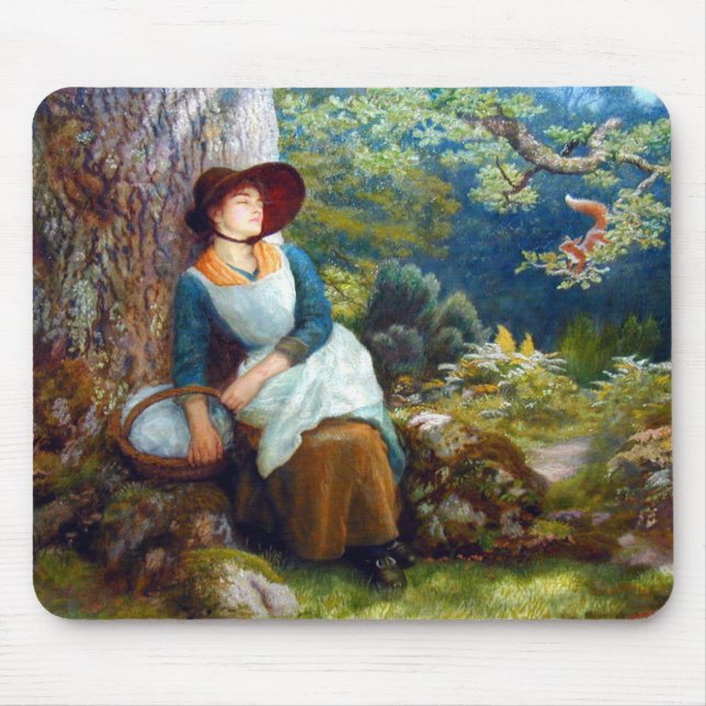 Mousepad Dormindo na floresta (por Arthur Hughes) (Frente)