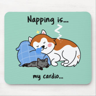 Mousepad dormir é... meu cardio... soneca.