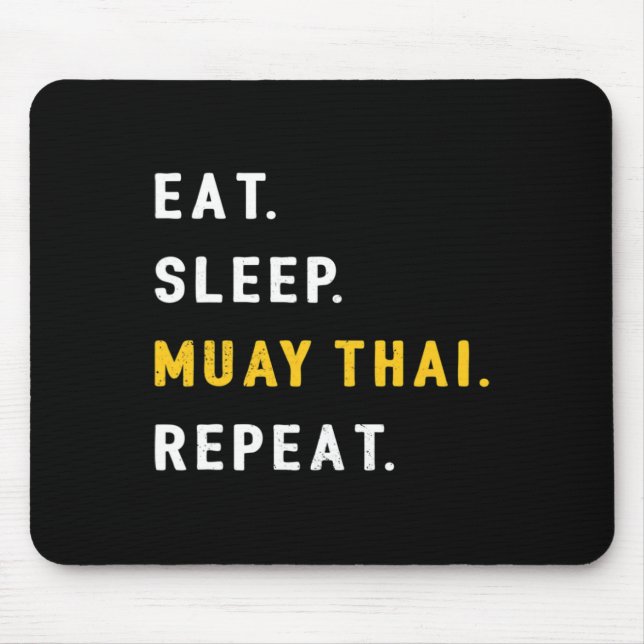 Mousepad Dormir Muay Thai Engraçado Mma Kickboxing Comer  (Frente)