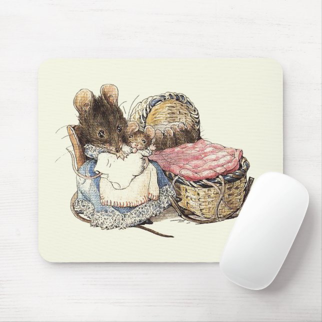 Mousepad Dormouse, mãe e filho (Com mouse)