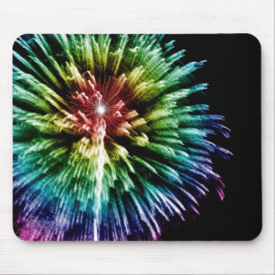 Mousepad dos fogos-de-artifício do arco-íris