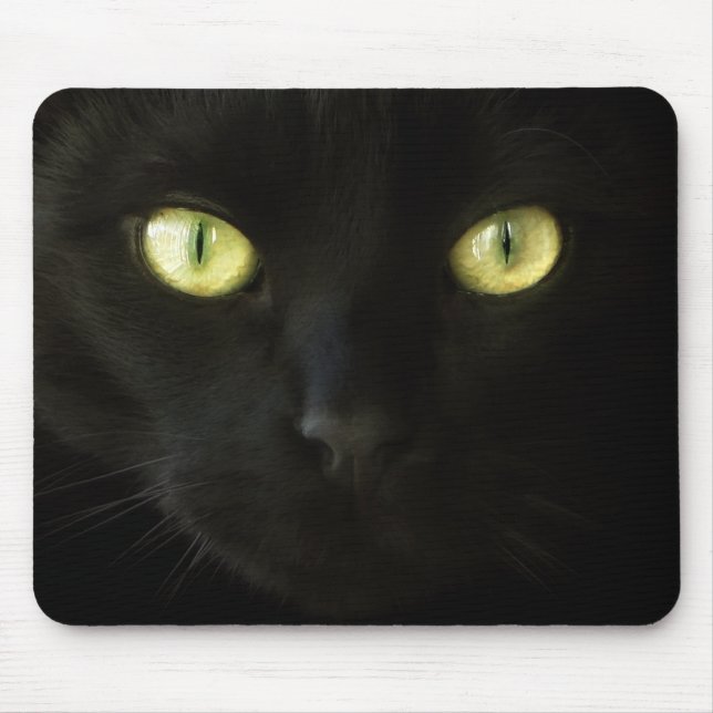 Mousepad dos olhos de gato preto (Frente)