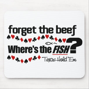 Mousepad dos peixes do póquer
