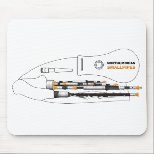 Mousepad dos smallpipes de Northumbrian