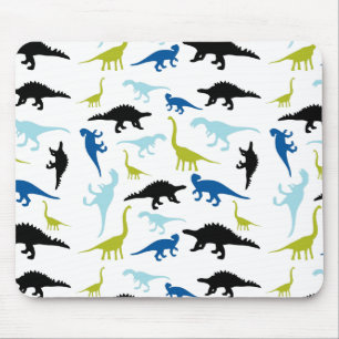 Mousepad Dossauros coloridos e bonitos, padrão-bocal