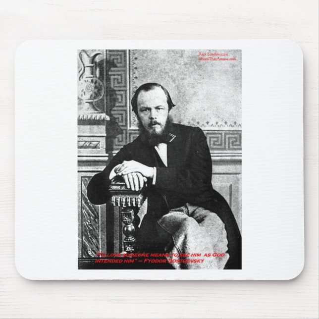 Mousepad Dostoevsky "Deus Pretende" Com Dons De Citação De  (Frente)
