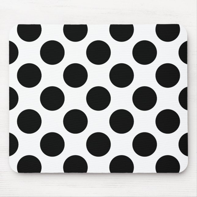 Mousepad Dots seamless pattern black + your back (Frente)
