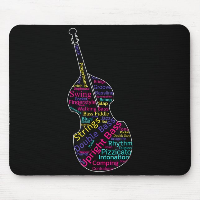 Mousepad Double B Upright B Jazz Bist Musician Gift  (Frente)