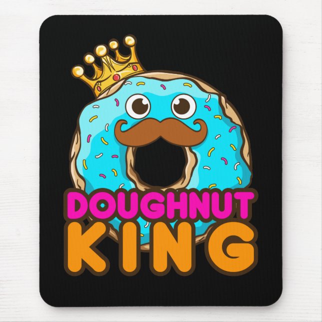 Mousepad Doughnut King Rosquinha Lover Men (Frente)