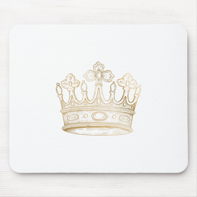 Mousepad Dourada Coroa brilhante (Frente)