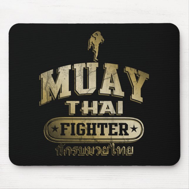 Mousepad Dourada luta Muay Thai (Frente)