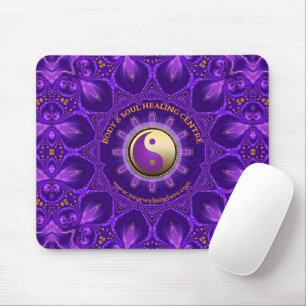 Mousepad Dourada rosa púrpura para cicatrização de energia