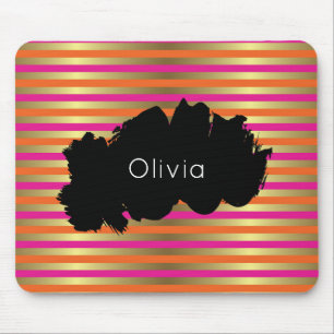 Mousepad Douradas , cor-de-rosa, laranja e farelo