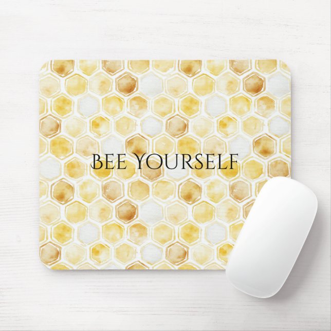 Mousepad Dourado amarelo alveolado (Com mouse)