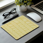 Mousepad Dourado Arenque<br><div class="desc">Padrão Moderno de Herringbone Chic</div>