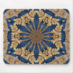 Mousepad Dourado Azul
