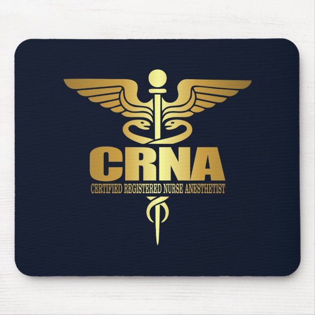 Mousepad Dourado Caduceus (CRNA) (Frente)