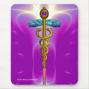 Mousepad Dourado CADUEUS - Fúcsia Rosa
