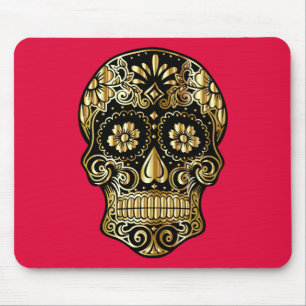Mousepad Dourado crânio