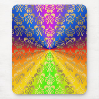 Mousepad Dourado damasco arco-íris